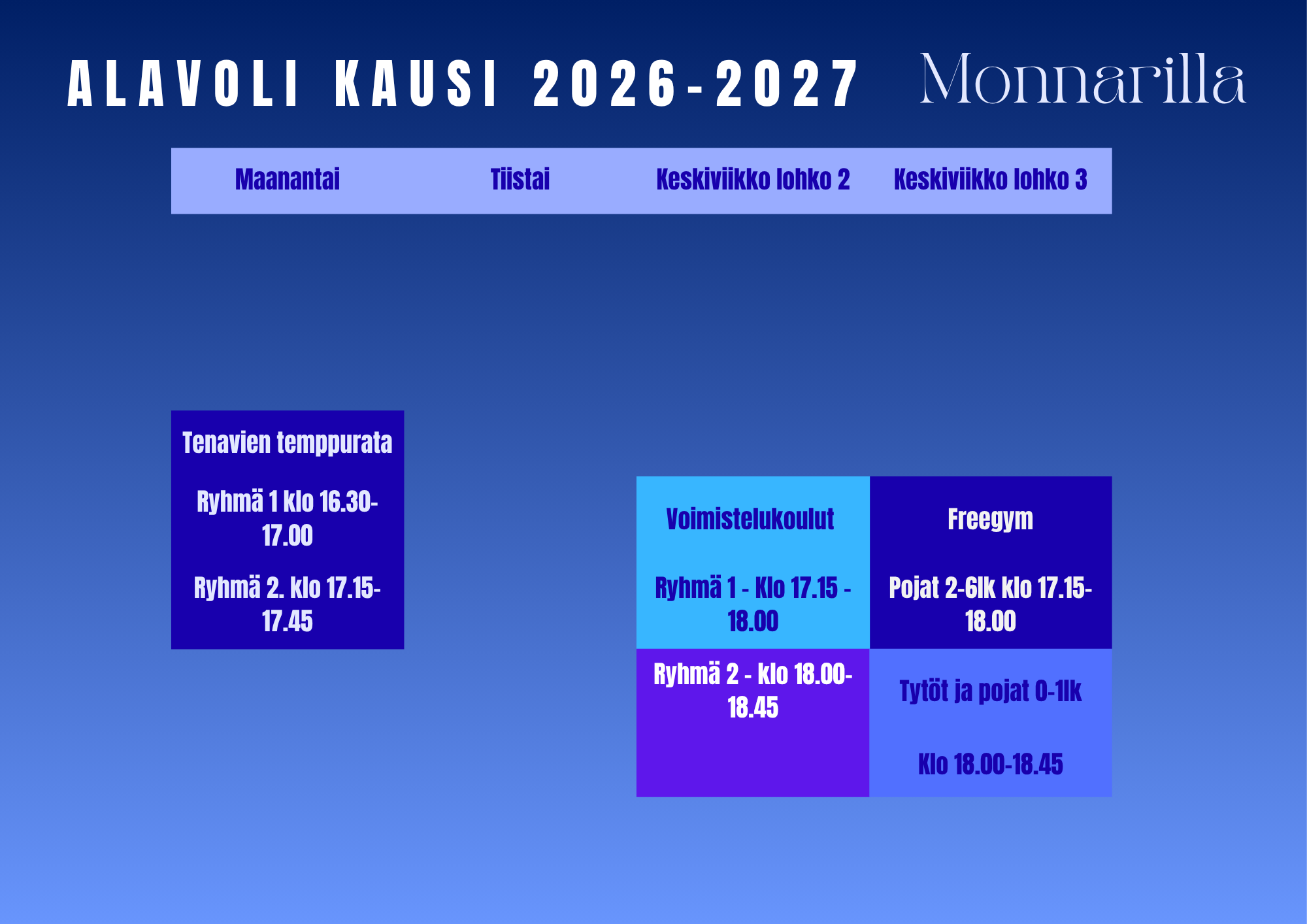 Alavolin kausi 26-27 Monnari